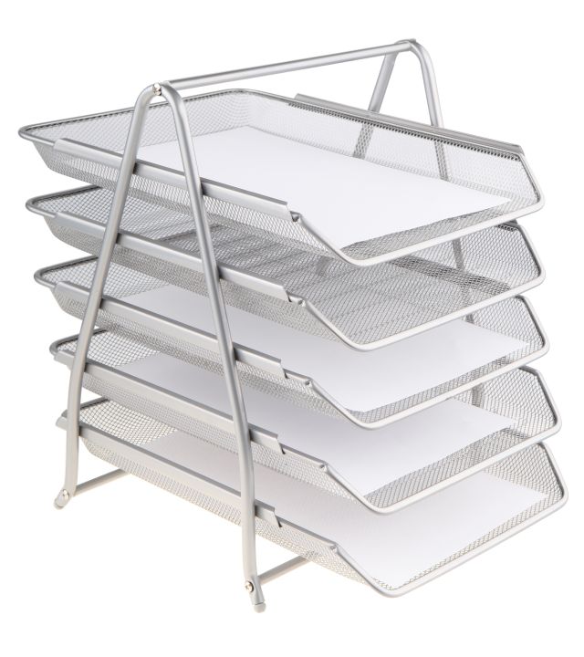 Półka na dokumenty 5A srebna NET